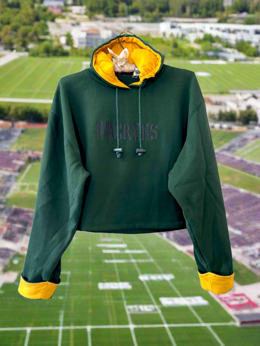 Reworked 90’s Cropped NFL Game Day Hoodie