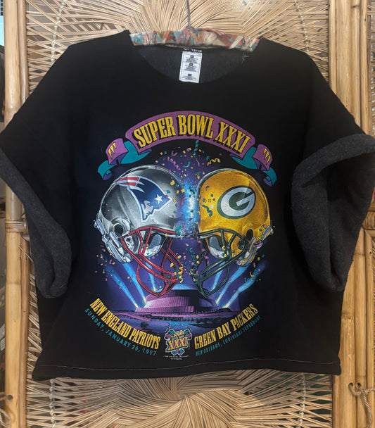 vintage 90’s Cropped Super Bowl crewneck