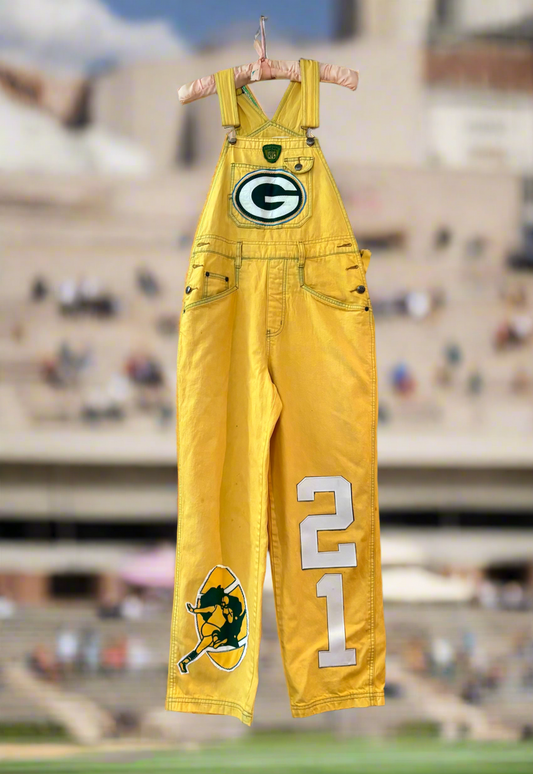Reworked retro over dyed Game Day Bib Overalls