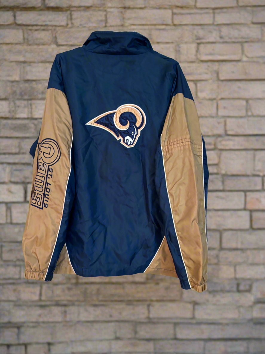 Retro ST LOUIS RAMS Full Zip winbreaker track Coat Jacket
