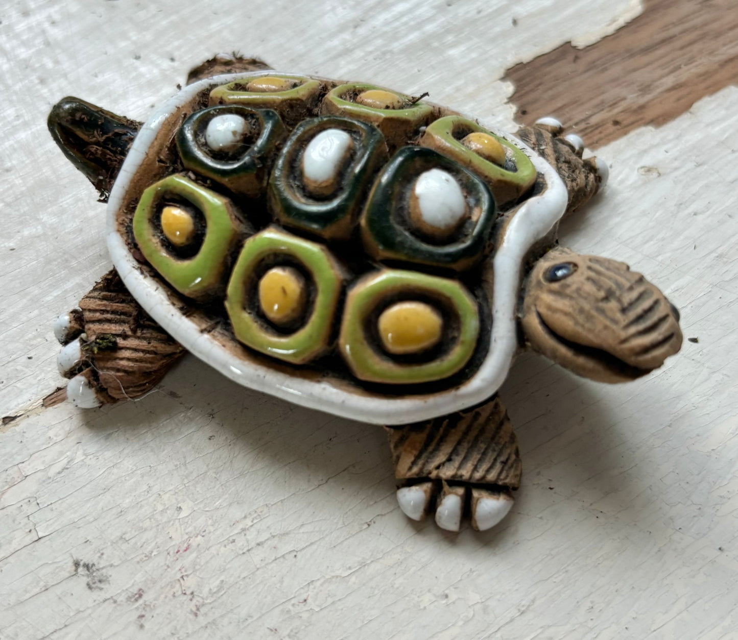 Vintage Artesian Rinconada Art Plant Pet Ceramic Turtle