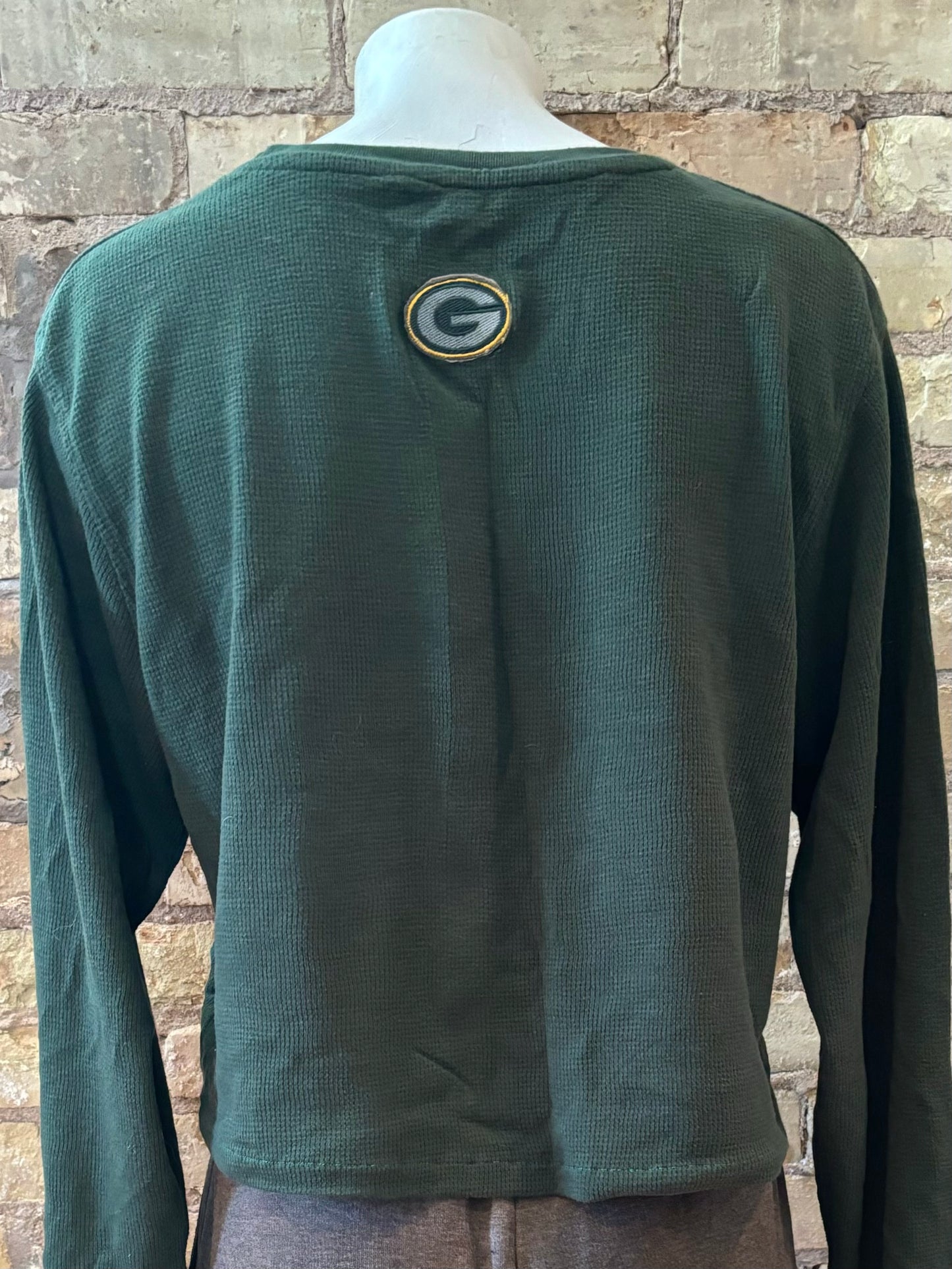 Reworked Packers Long sleeve Thermal Graphic Throwback Tee