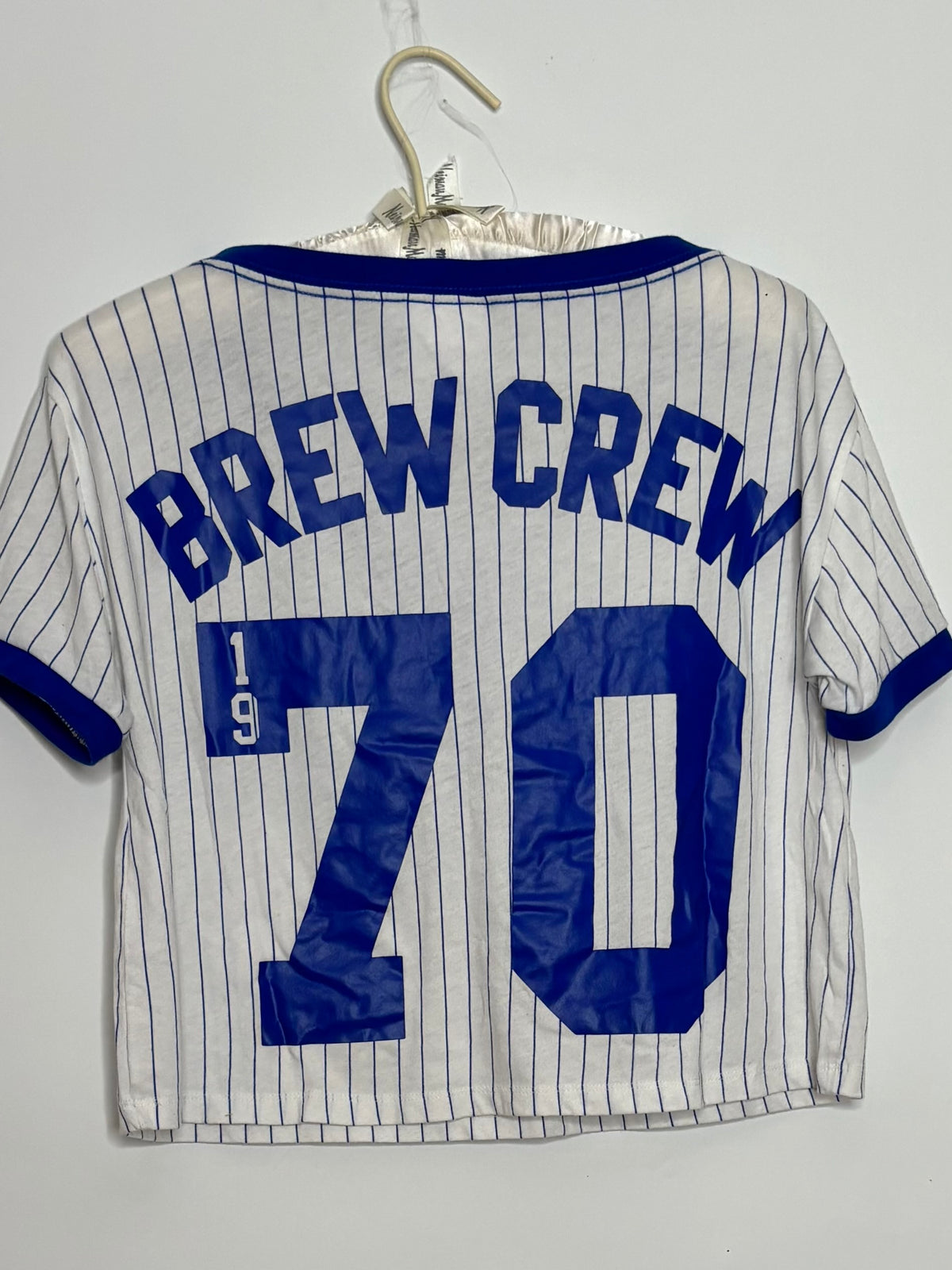 Y2k Victoria’s Secret striped Crop Top Jersey Tee