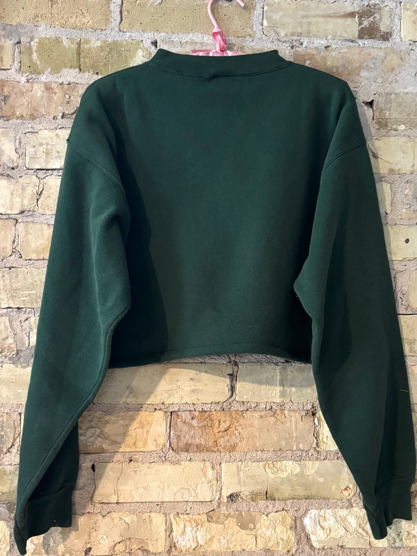 Vintage 90s Green Bay Packers Embroidered  Cropped Crewneck