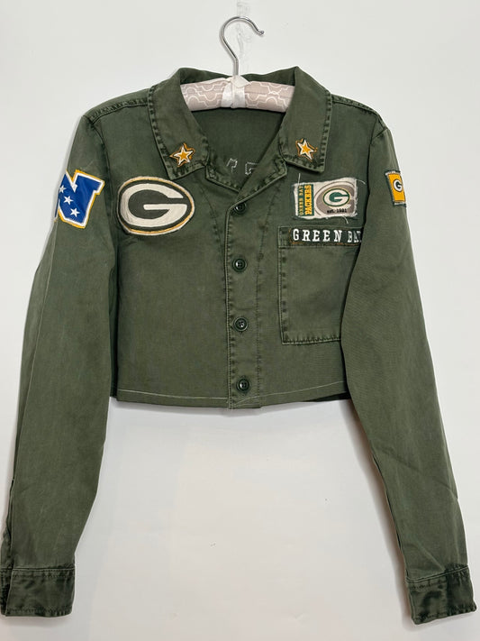 Vintage Cropped Military Jacket