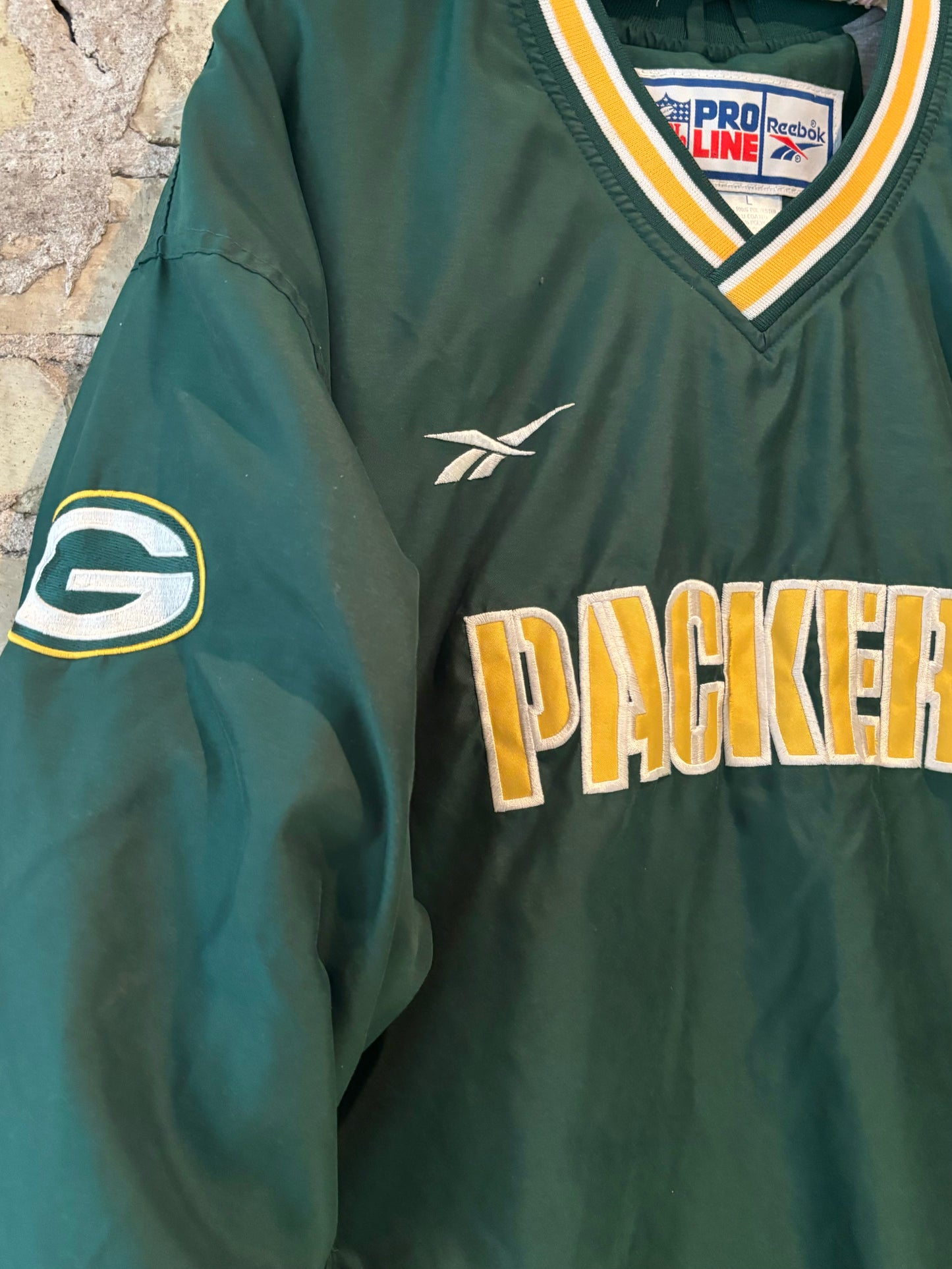 90s Green Bay Packers Retro PROLINE Windbreaker Pullover