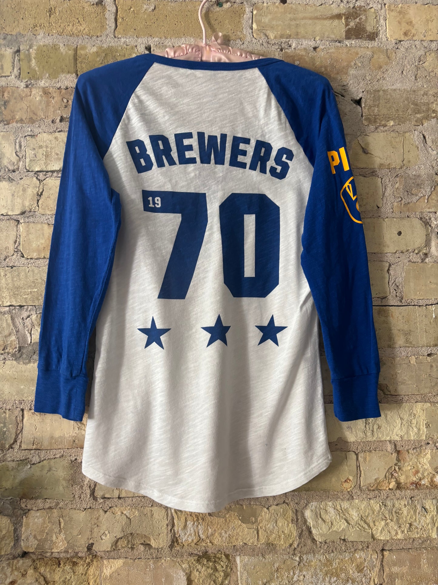 Retro Victoria’s Secret striped 2 Tone Baseball Tee