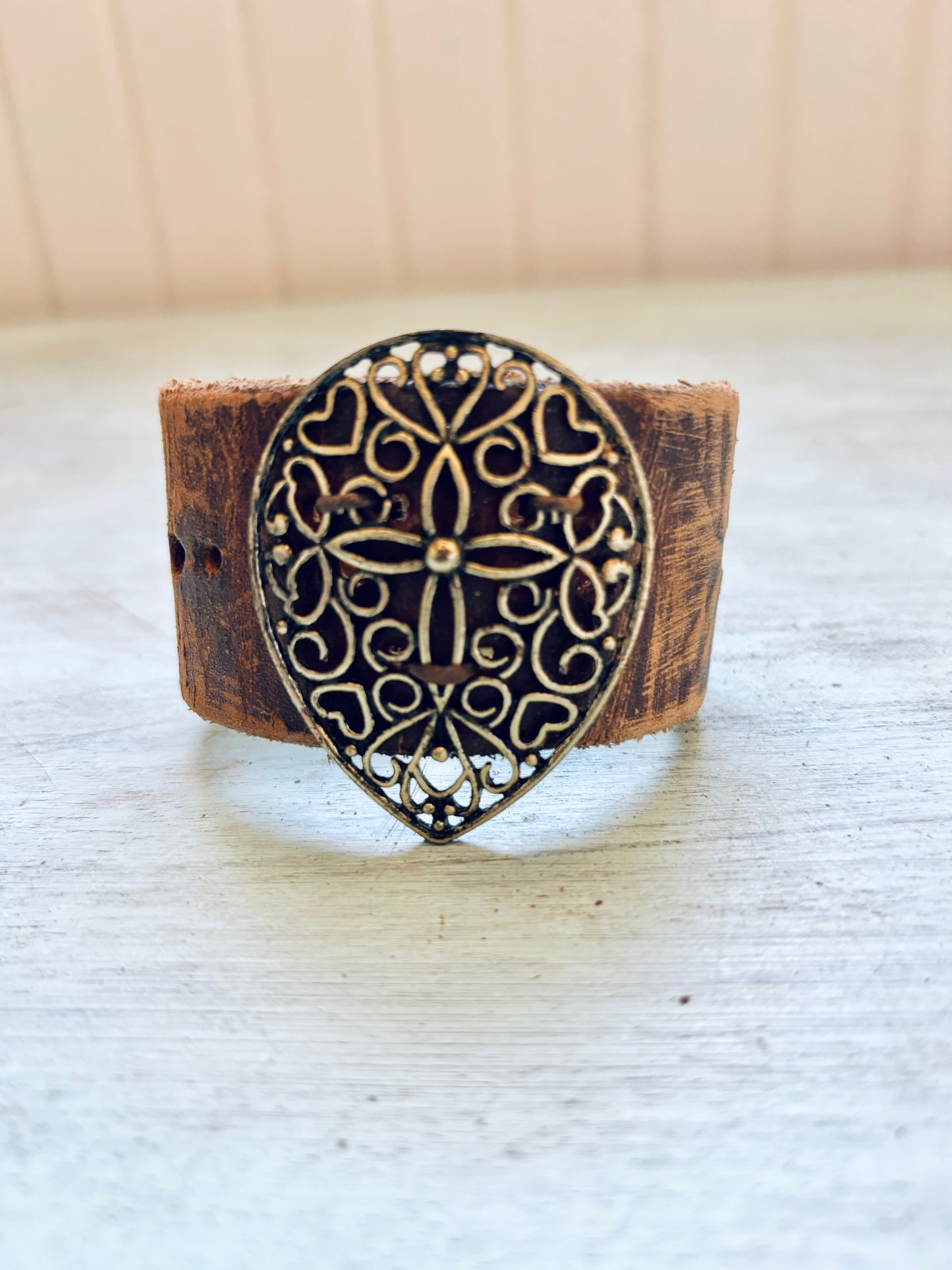 Reclaimed Leather Gypsy Bracelet