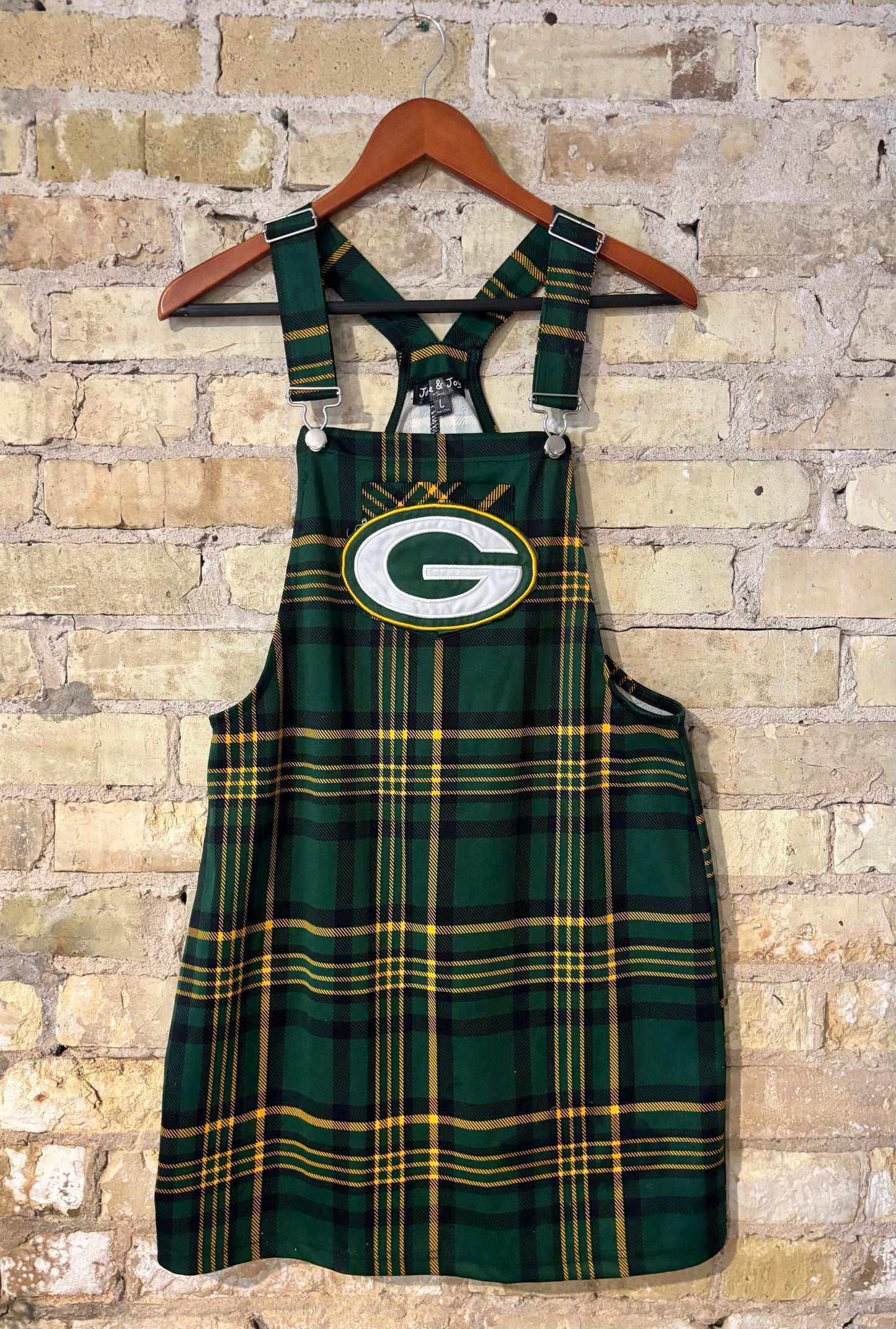 Plaid Game Day Bib Style Mini Dress