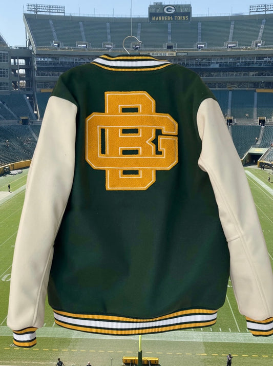 Vintage Green Bay Packers Throwback varsity Bomber Jacket