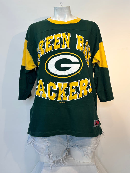 True Retro Packers Nutmeg Throwback Jersey Tee 90’s