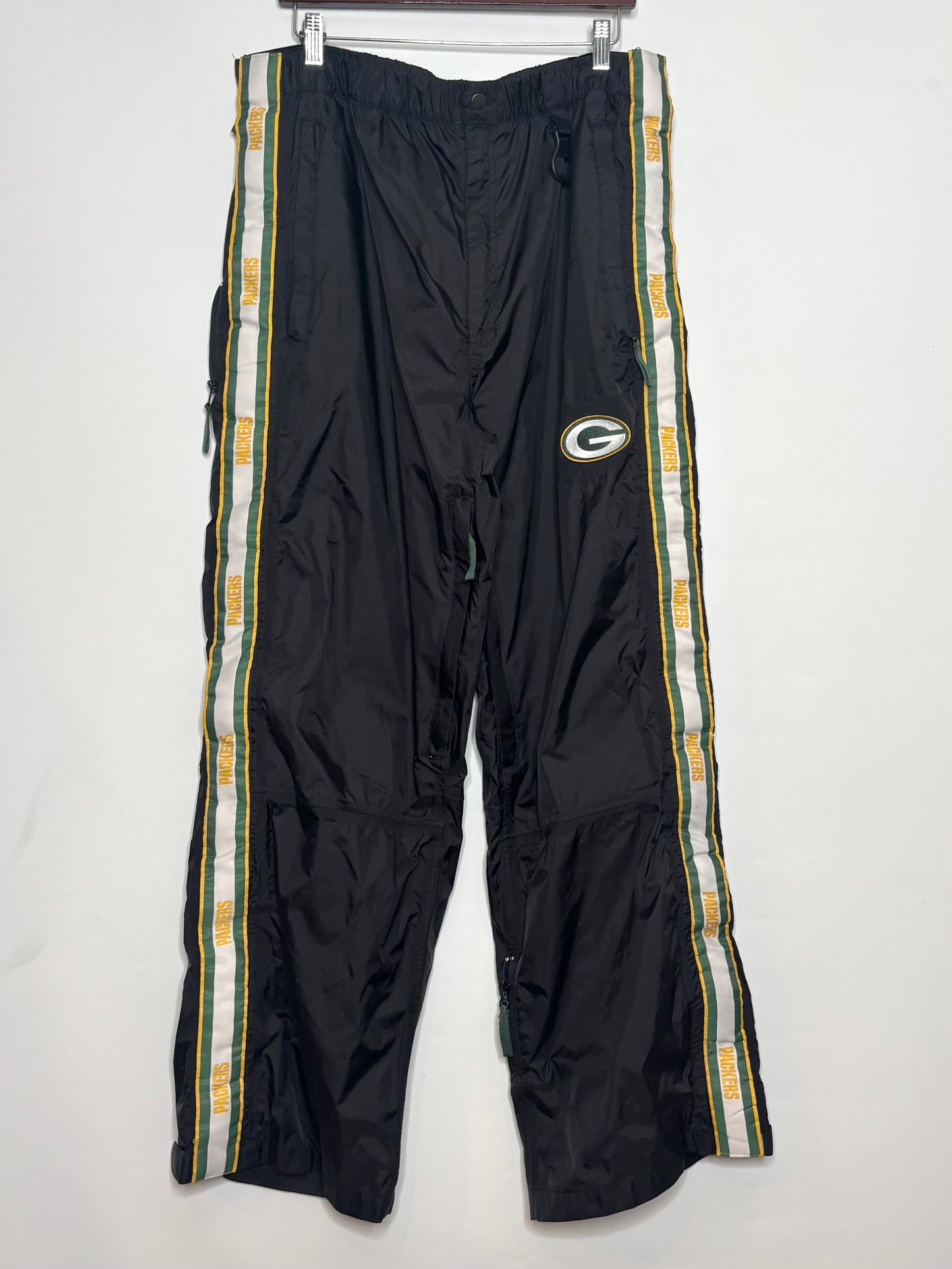 Vintage Packers Tear away Windbreaker Sweats Track Pants