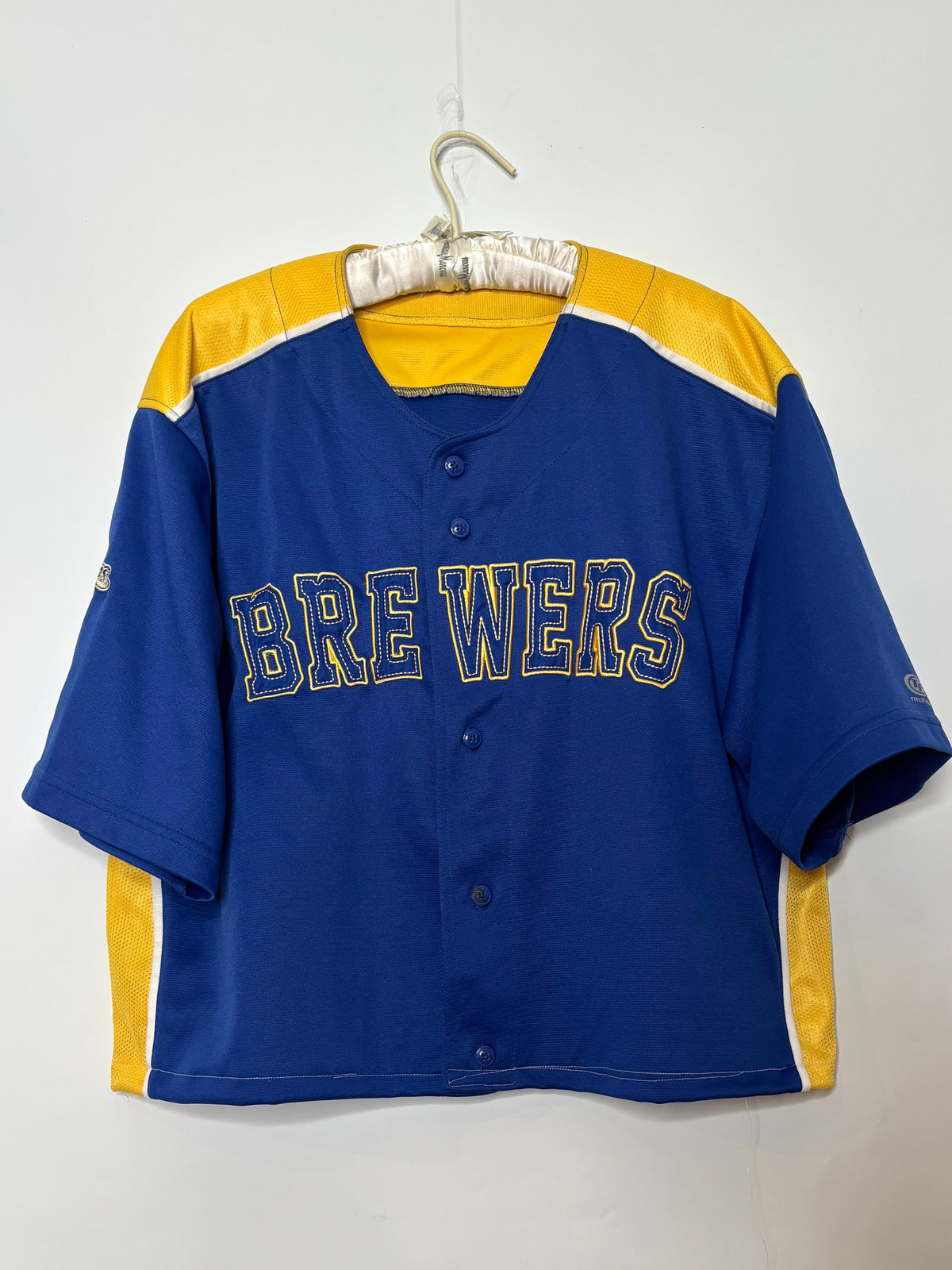 Retro Button up Cropped Baseball Jersey