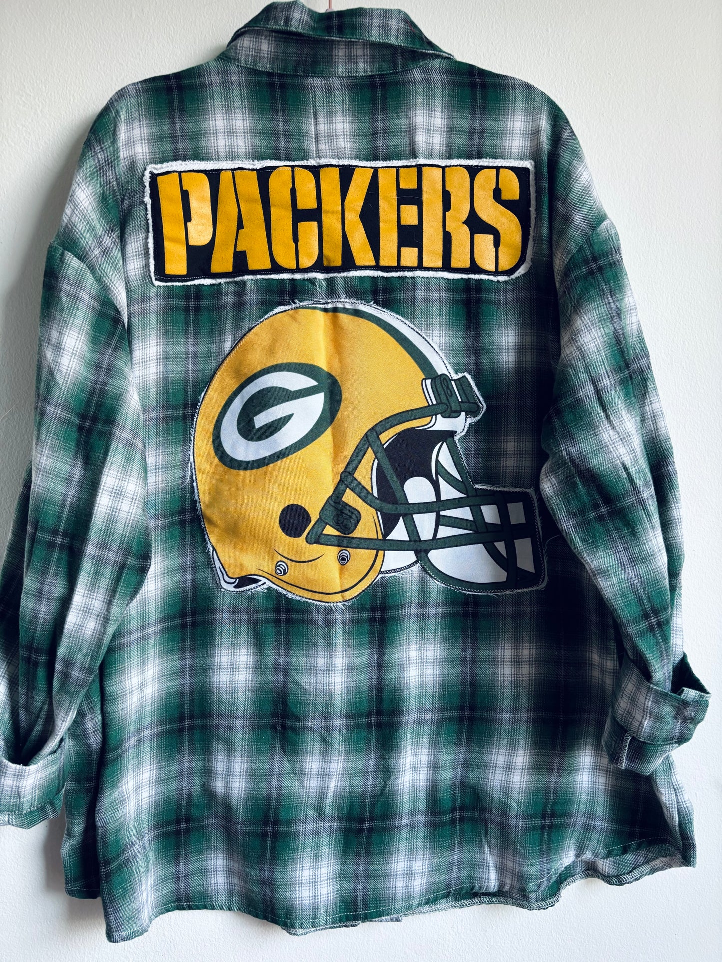 Reworked Oversized Game Day Flannel Shirt