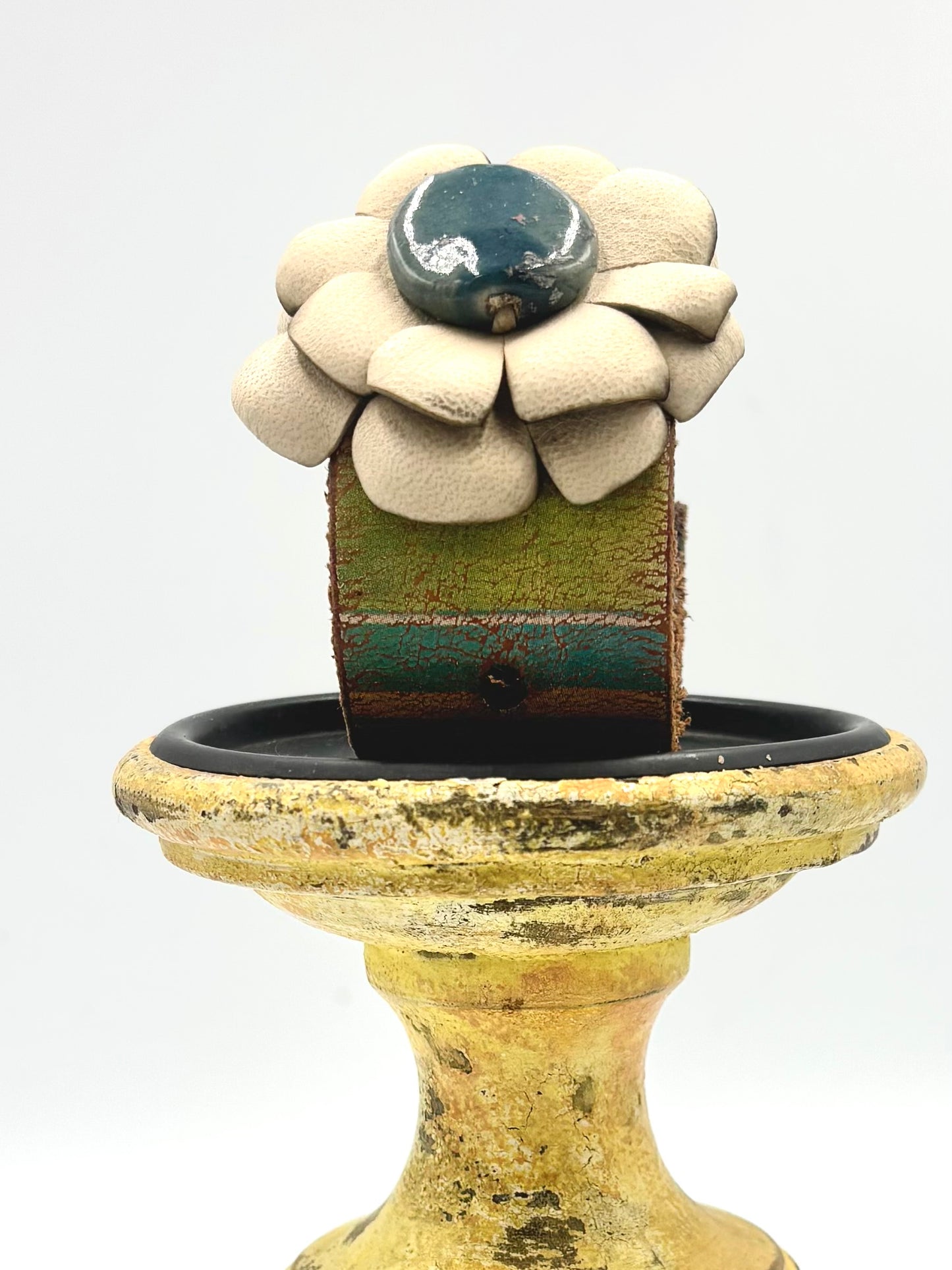 Boho Distressed Leather Cuff Bracelet