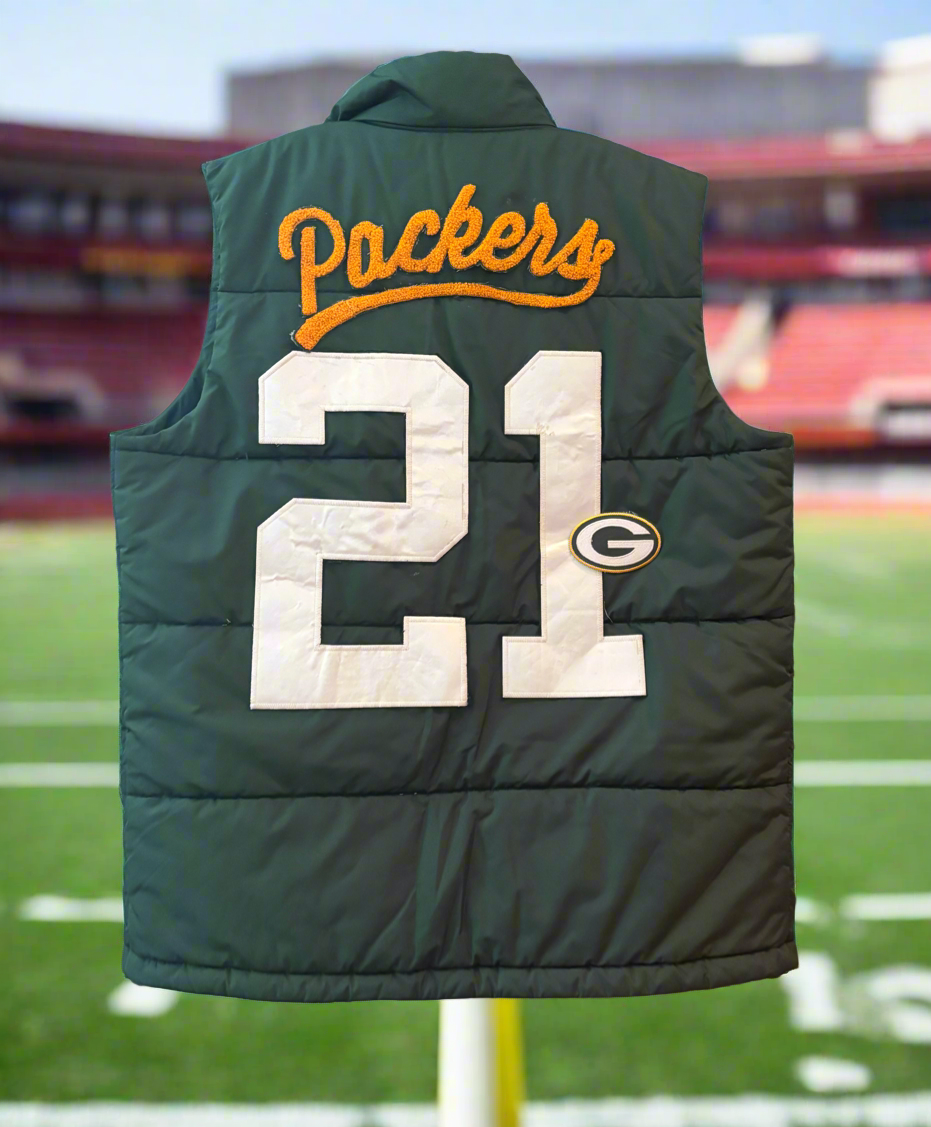 Reworked Vintage Game Day Puffer Vest