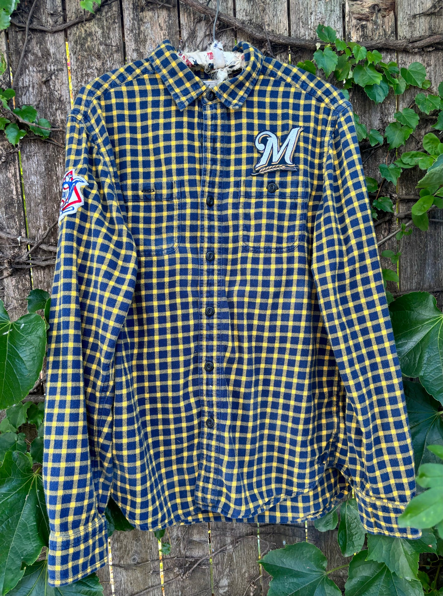 Reworked Milwaukee Brewers Game Day Flannel Shirt