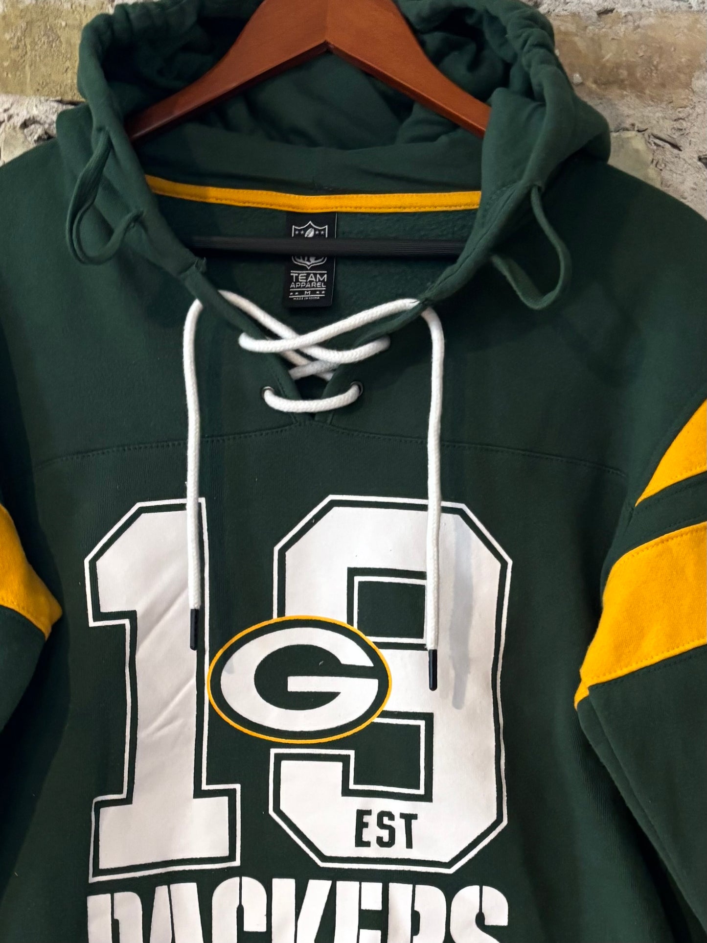 Green Bay Packers Color Block Hooded Sweatshirt