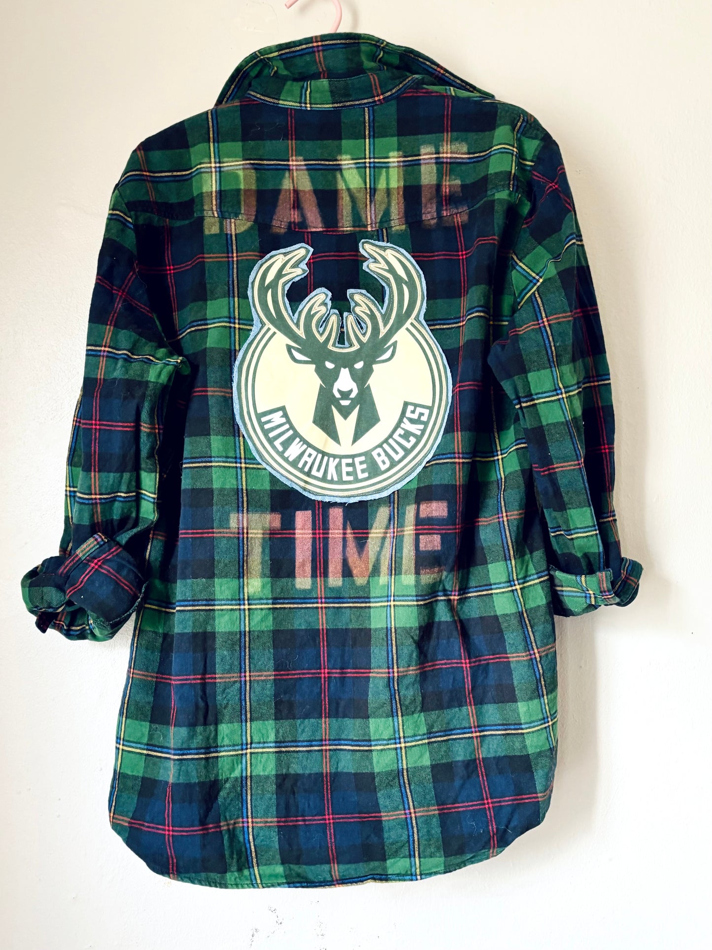 Reworked Woman’s Game Day Flannel Shirt