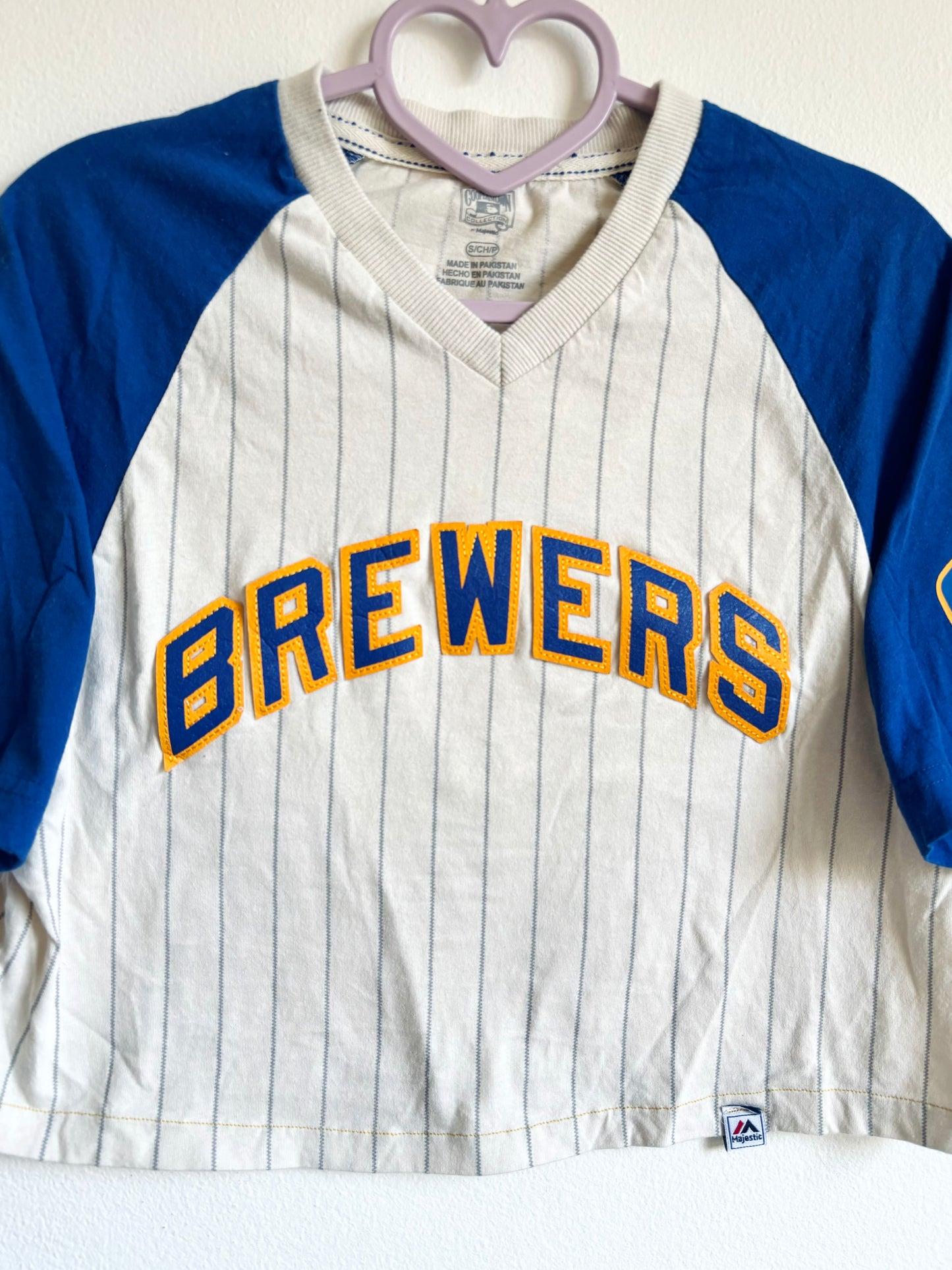 Reworked Brewers Vintage Striped Jersey Tee