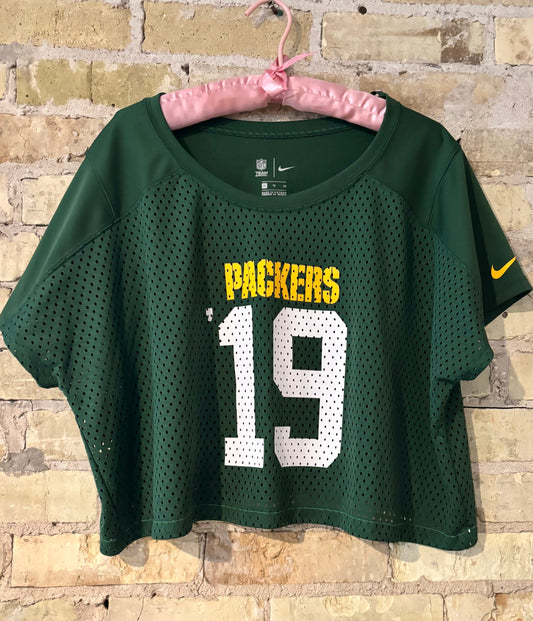 Vintage Green Bay Packers Junk Food Oversized cropped Mesh Jersey