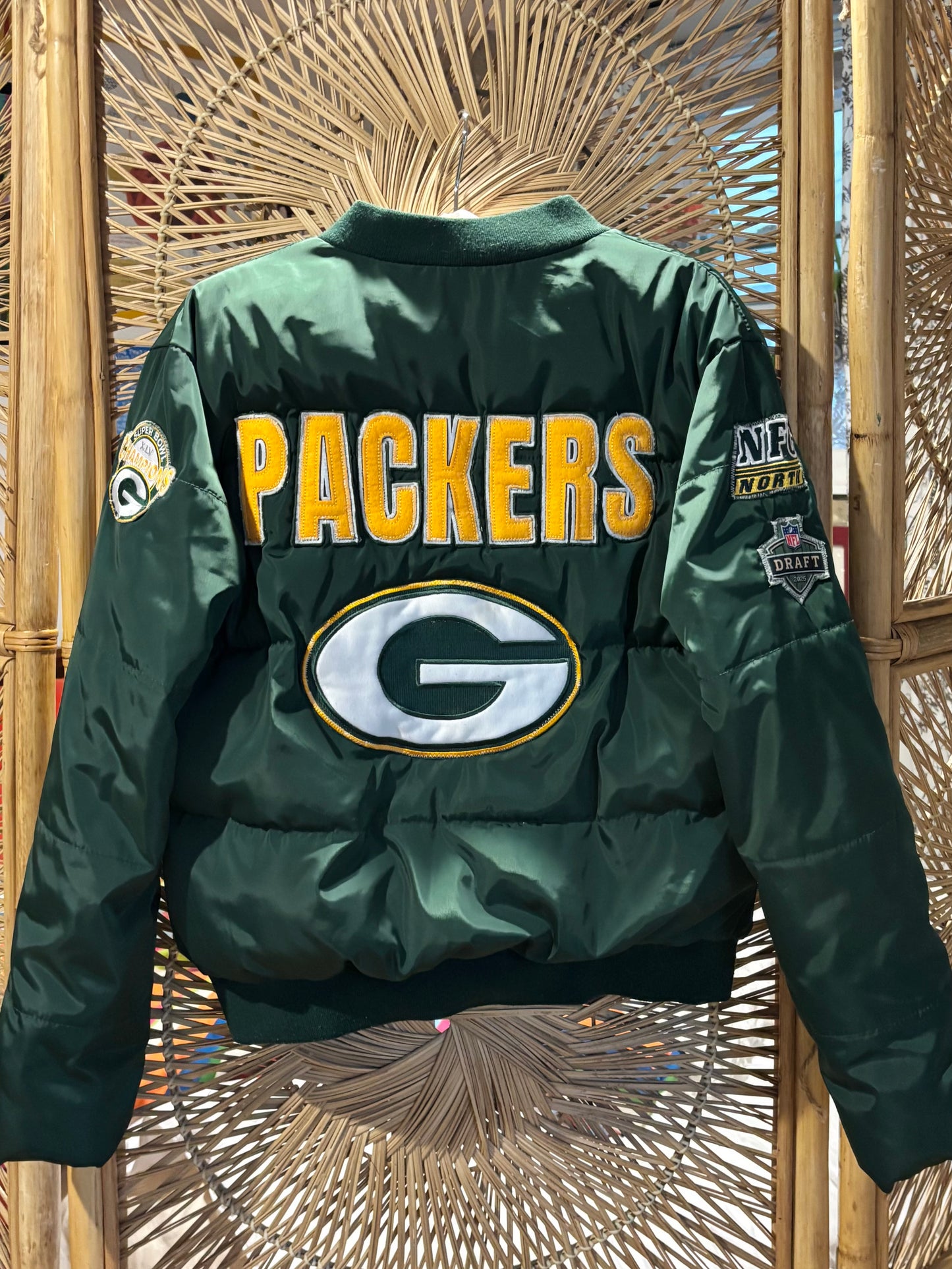 Retro Game day Puffer Bomber Jacket