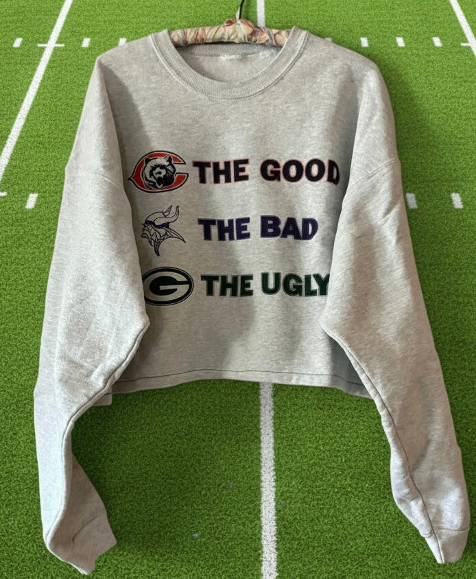 Vintage 90’s Chicago Bears  Heather Gray Division Rivals  crewneck