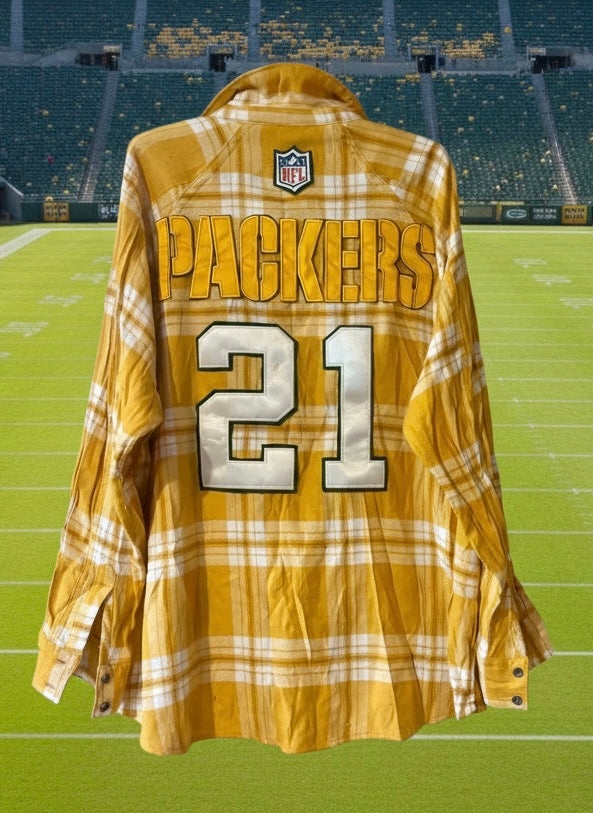 Reworked Packers Game Day Flannel Shirt