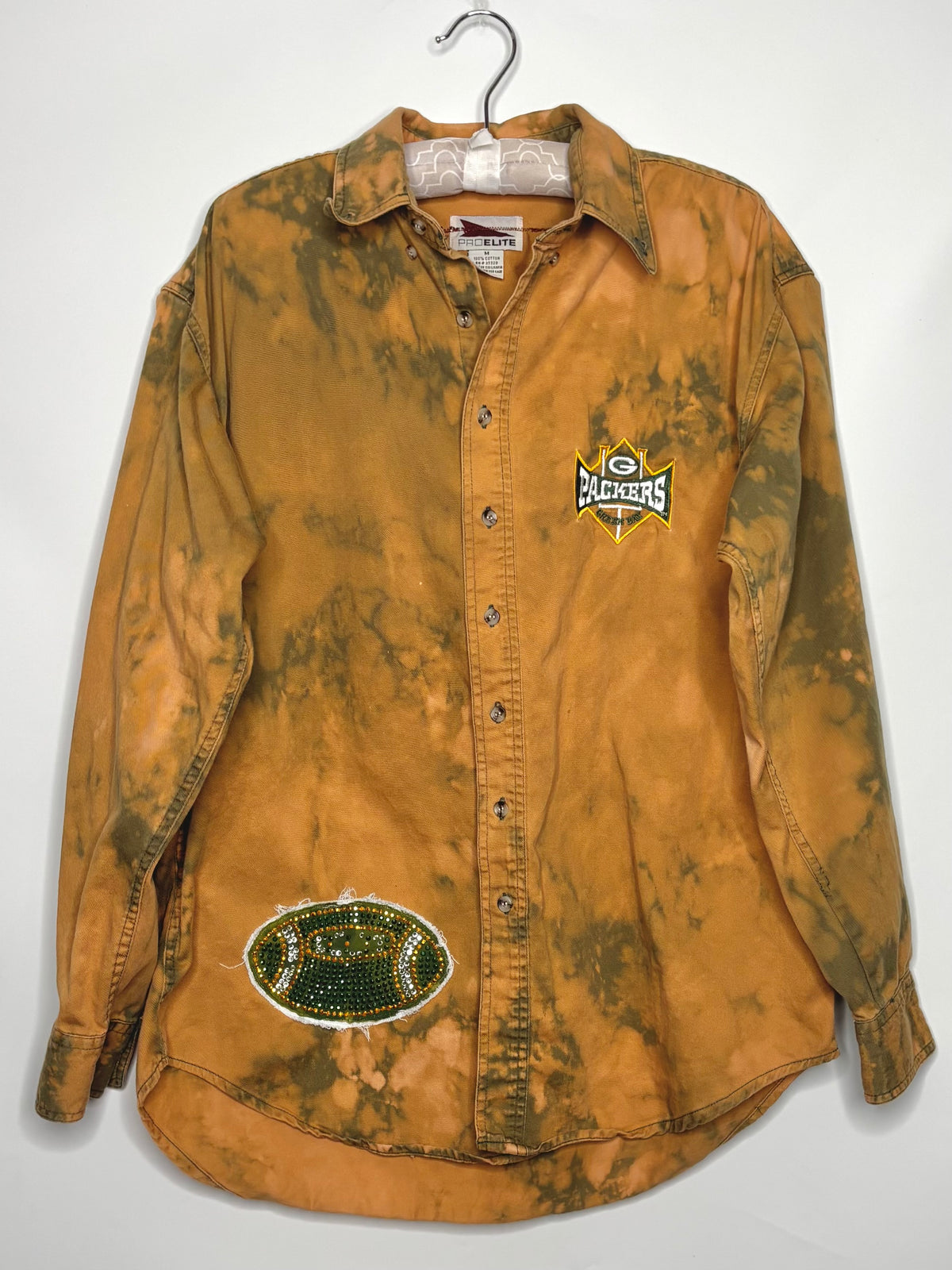 Retro oversized  Distressed Game Day Button up Shirt