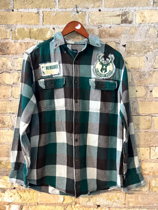 Plaid Distressed Game Day Flannel