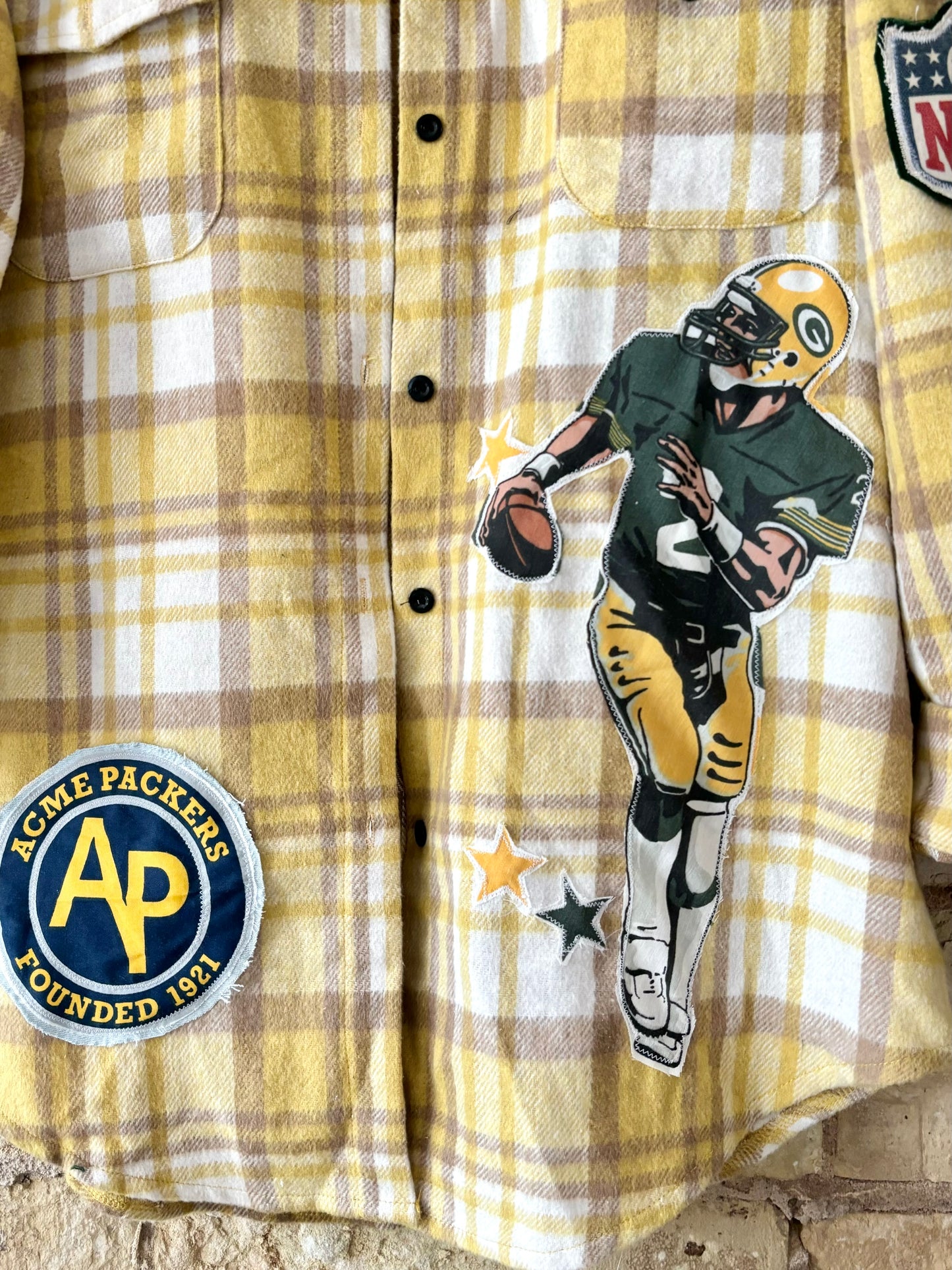 Reworked Packers Throwback Game Day Flannel