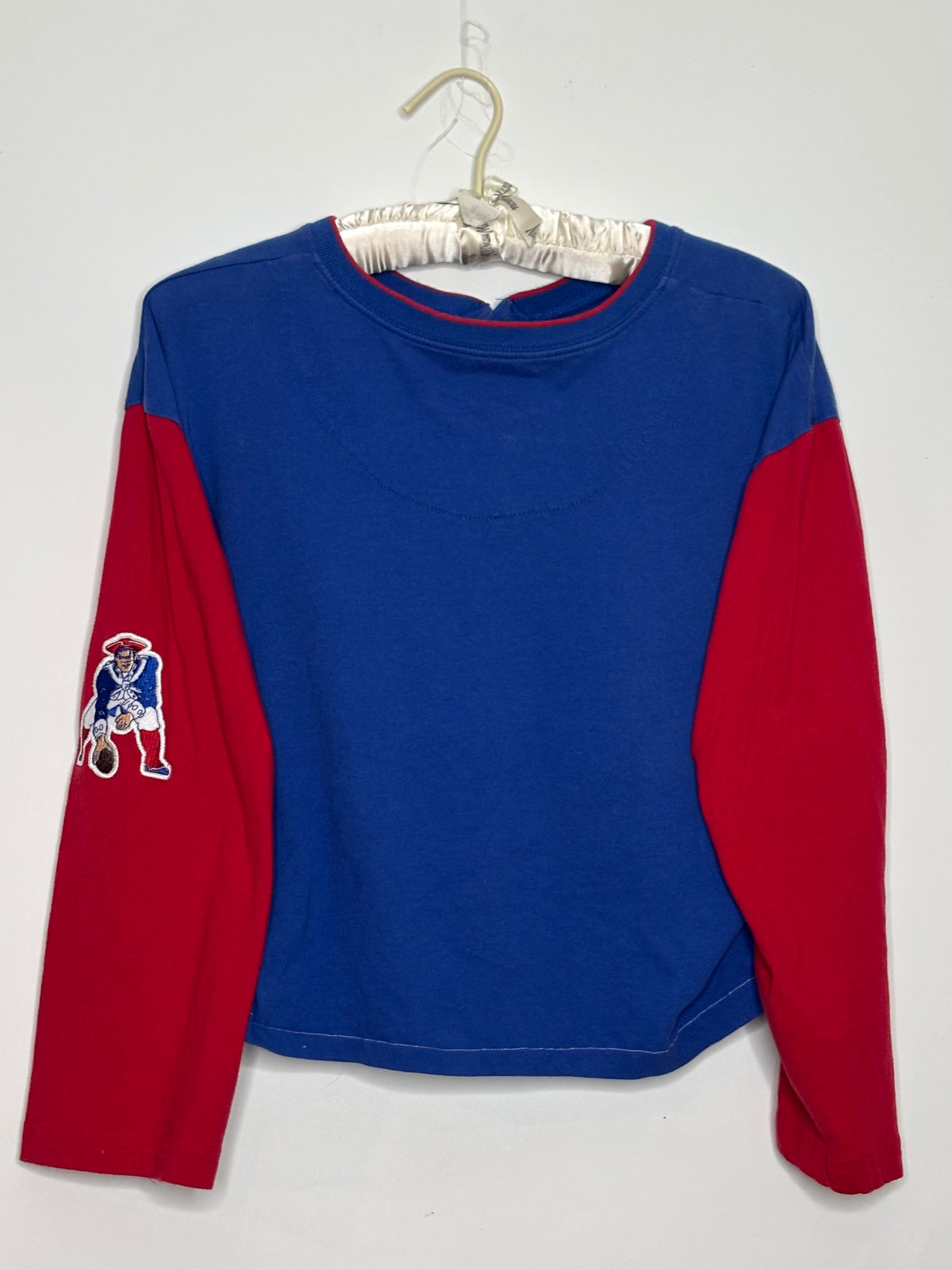 Vintage Cropped 3 Button Royal Blue Henley Throwback Tee