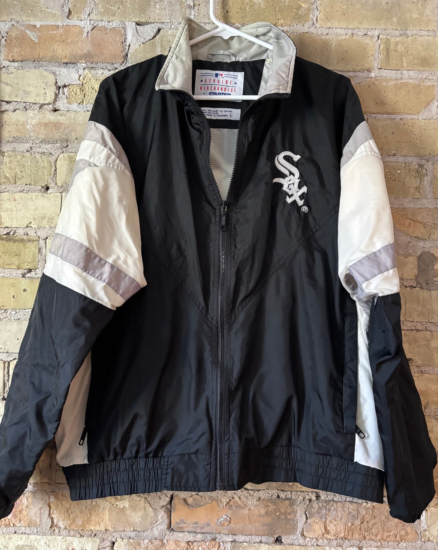 Retro Chicago White Sox STARTER Zip Up windbreaker Coat Jacket