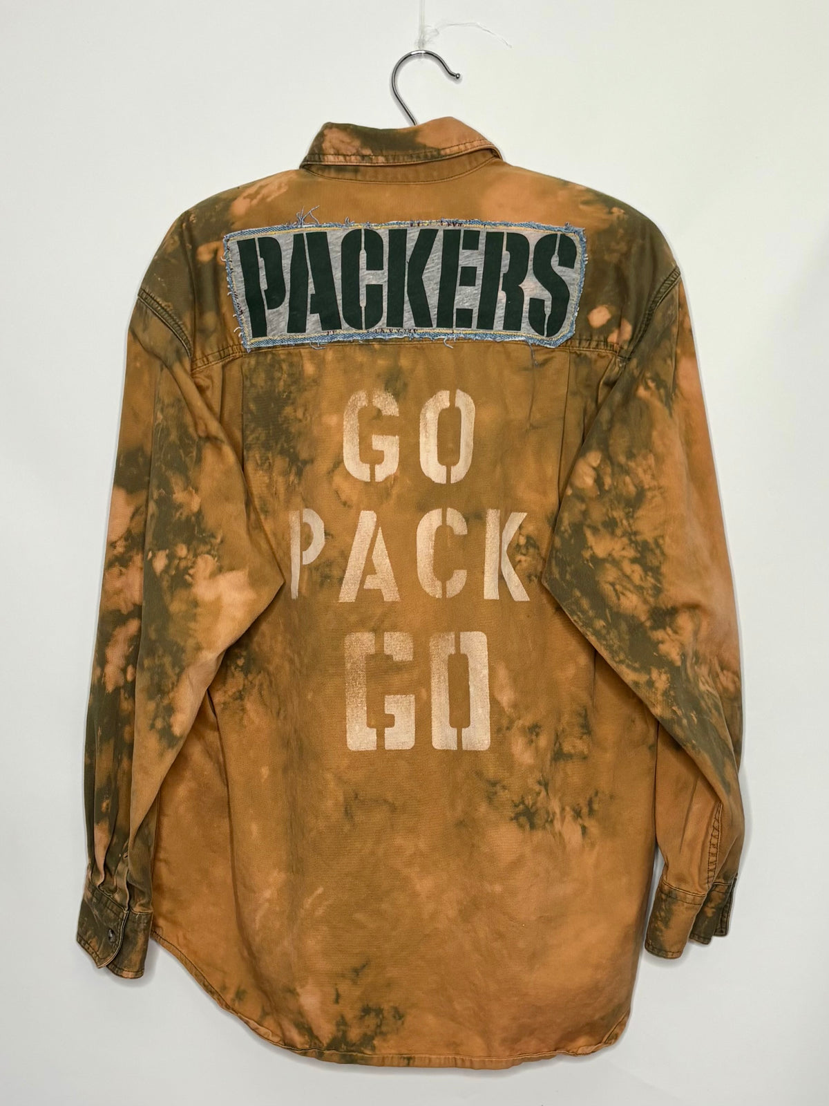 Retro oversized  Distressed Game Day Button up Shirt
