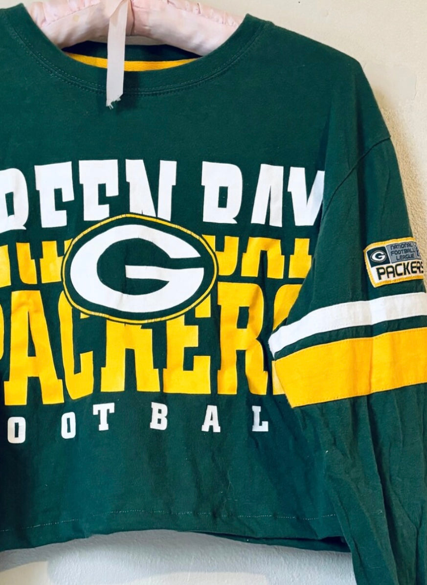 Reworked Green Bay Packers cropped Graphic Tee