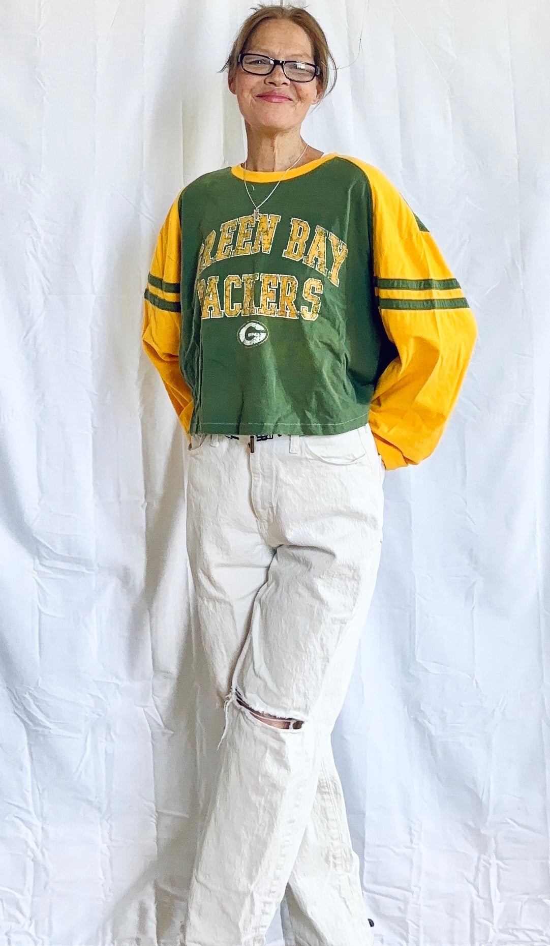 Reworked vintage Packers over dyed Jersey Tee