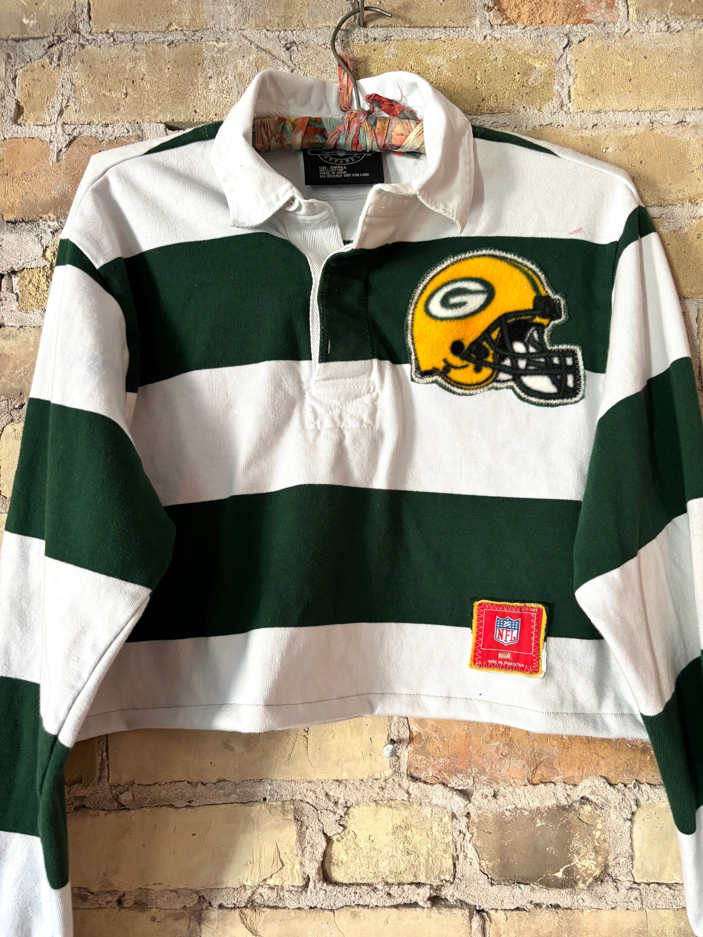 Reworked Retro Cropped Game Day Rugby Polo shirt