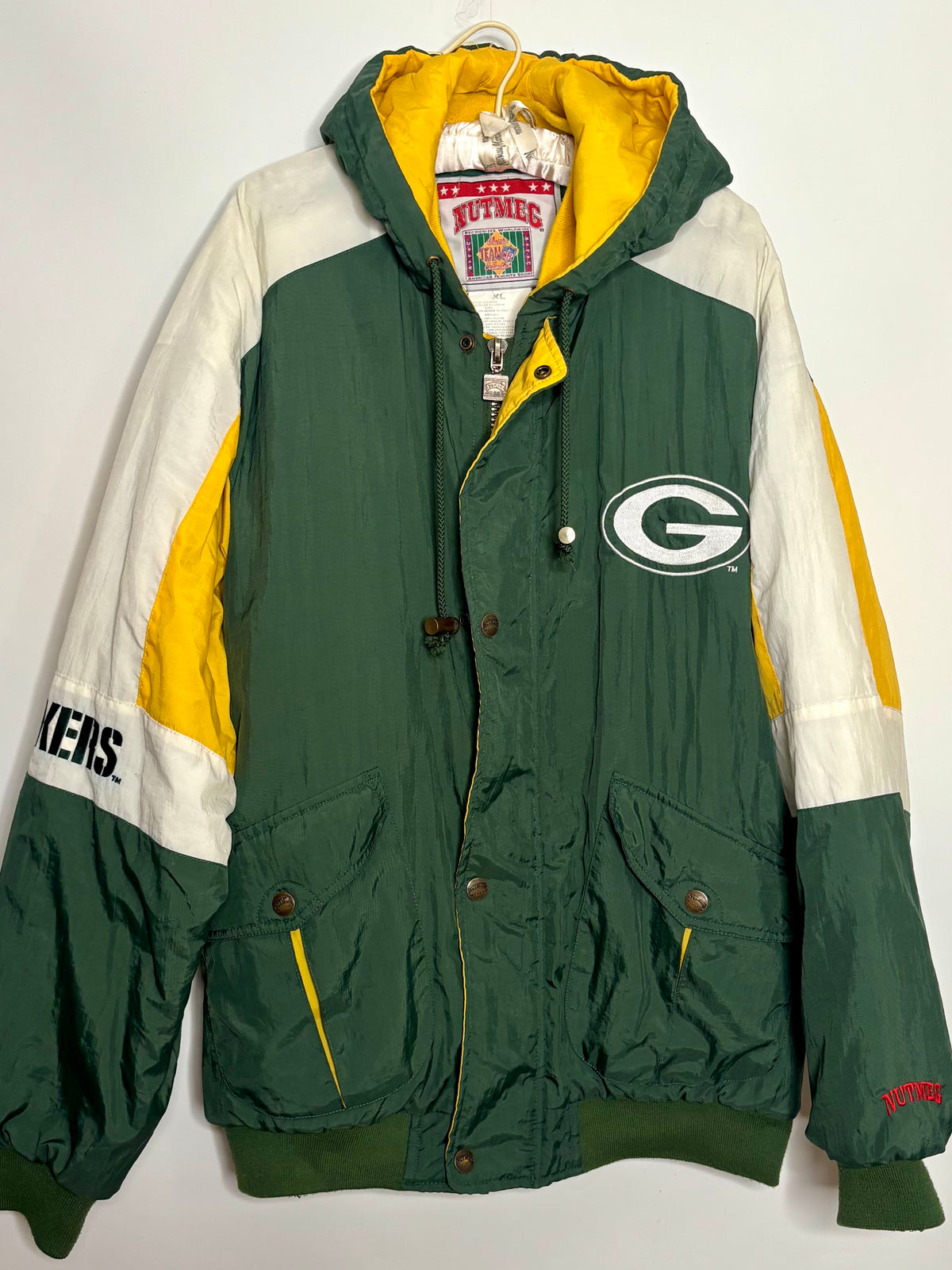 RARE Vintage Green Bay Packers Sideline Puffer Stadium Jacket