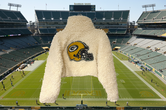 Reworked cropped Curly Faux Fur Jacket Coat