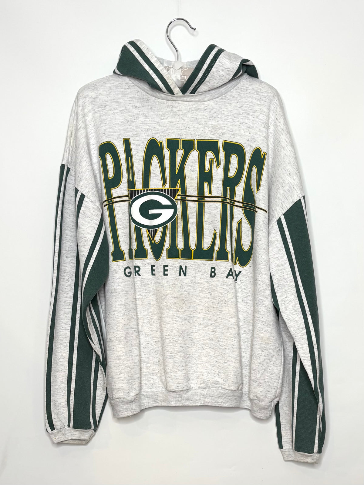 Vintage Packers Striped Hoodie Pullover 90’s Rare