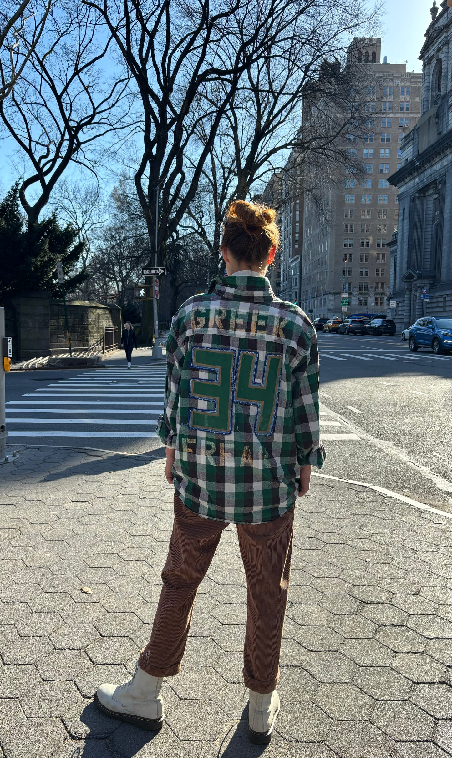 Reworked distressed Game Day Jersey Flannel Shirt