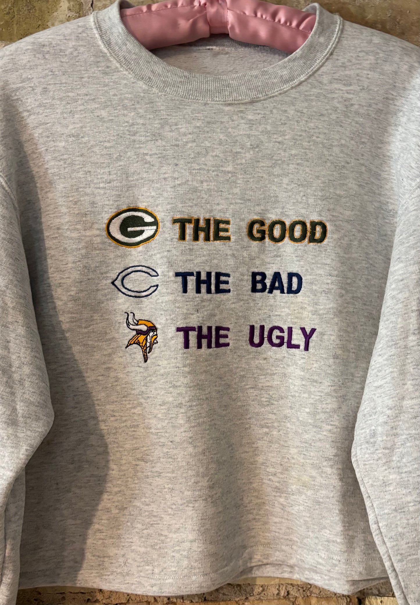 Vintage cropped Game Day crewneck