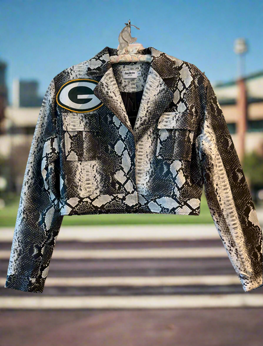 Reworked Woman’s Snakeskin Game Day Jacket