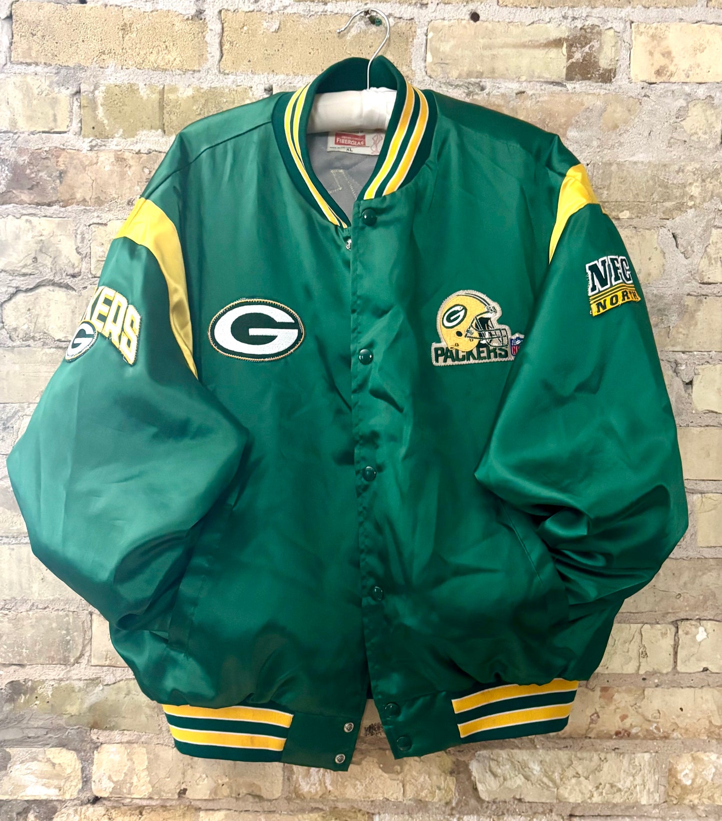 Vintage 80’s Green Bay Packers Swingster Satin  Bomber Varsity Jacket