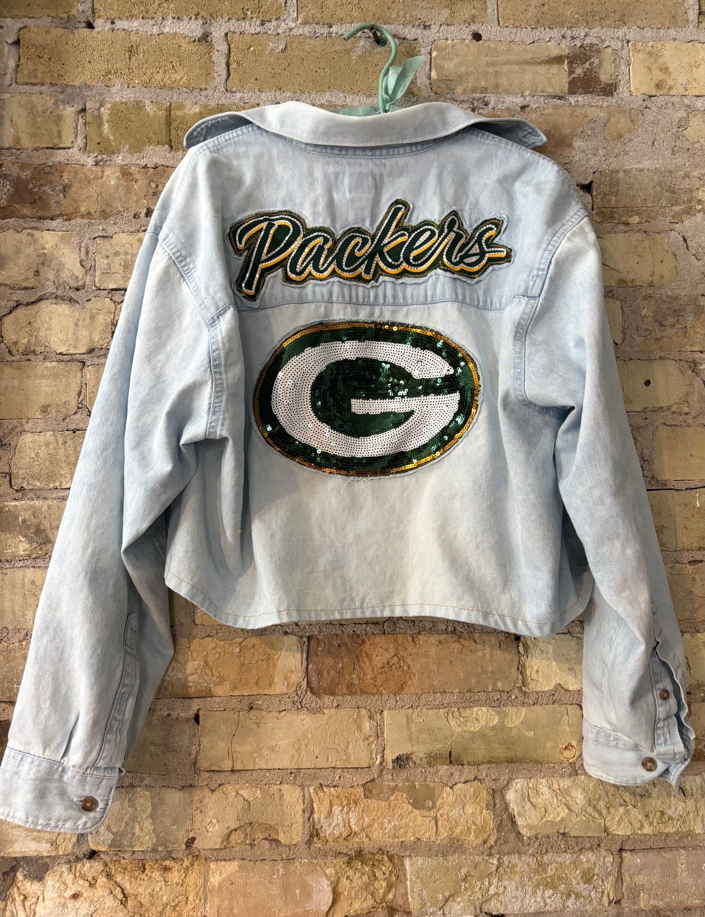 90’s Packers Stonewashed Game Day Denim Jean Shirt