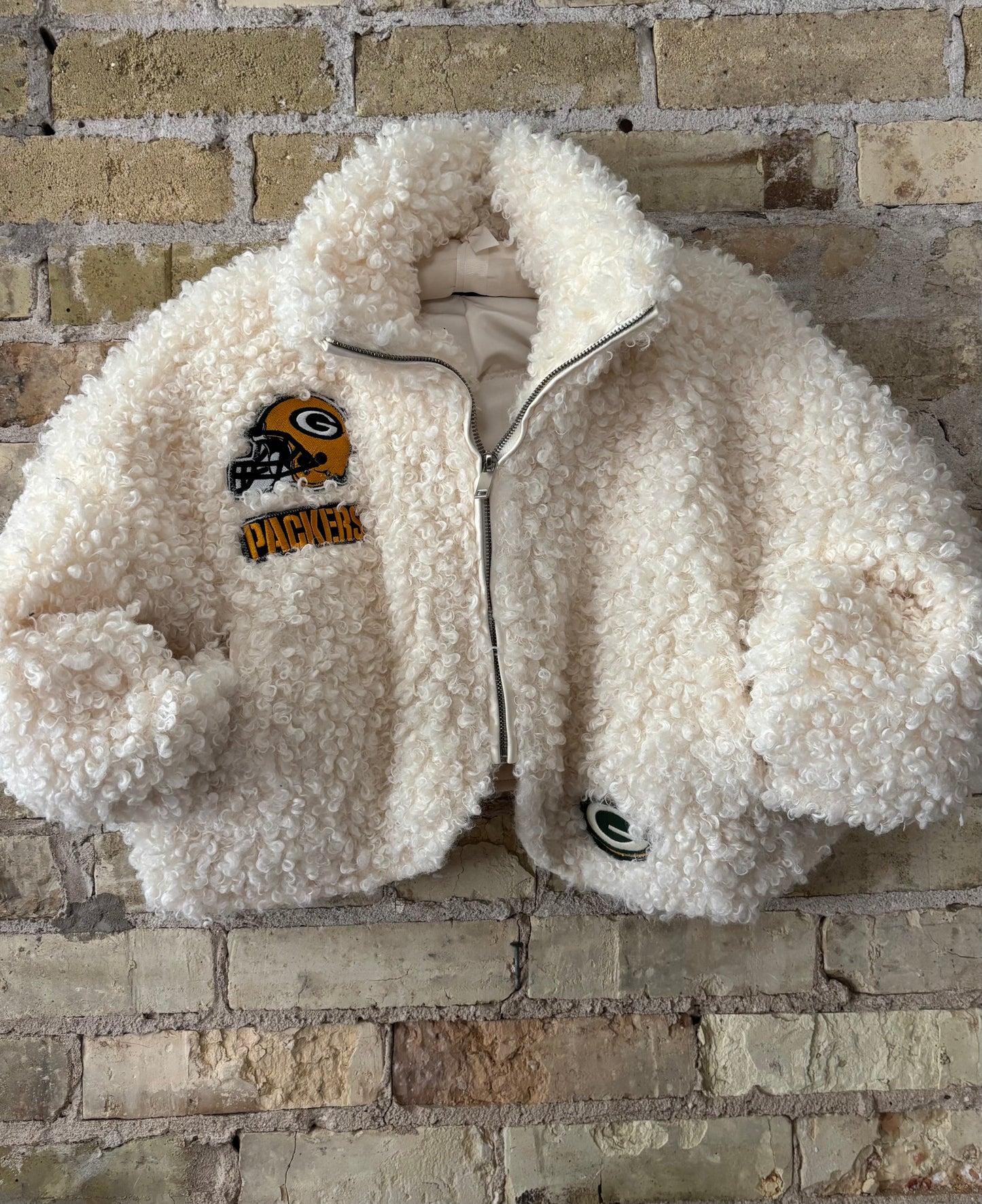 Curly Faux Fur Game Day Jacket  Coat