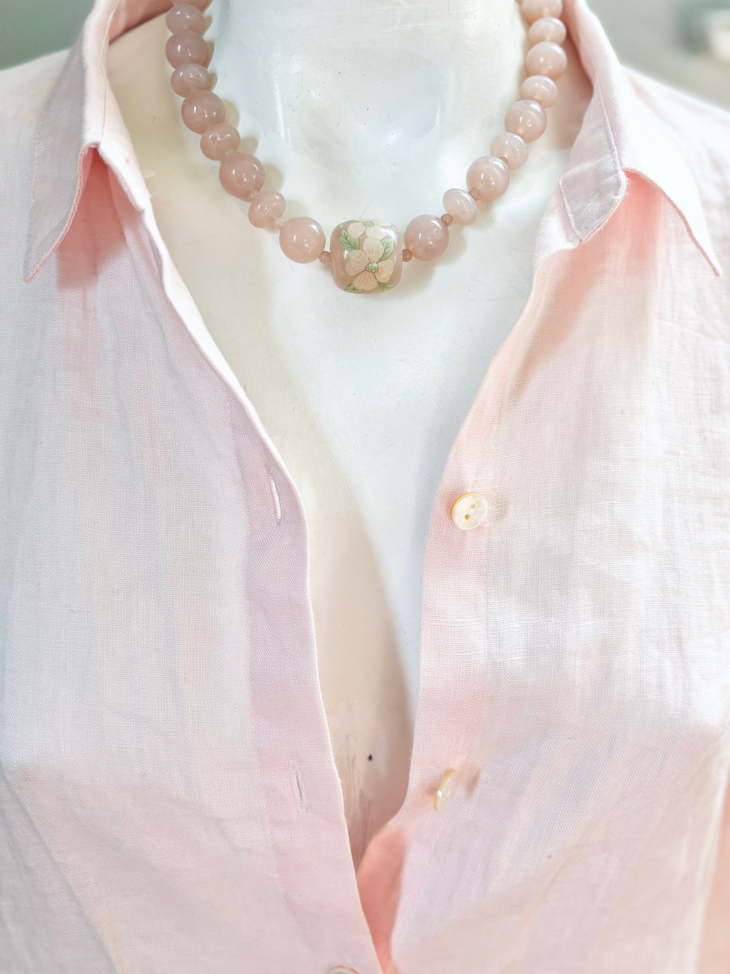 Vintage Lucite beaded Necklace