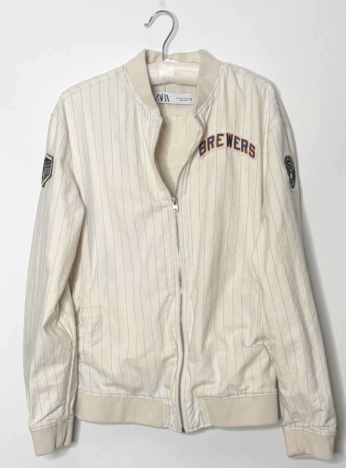 Striped Game Day Cotton Bomber Jacket