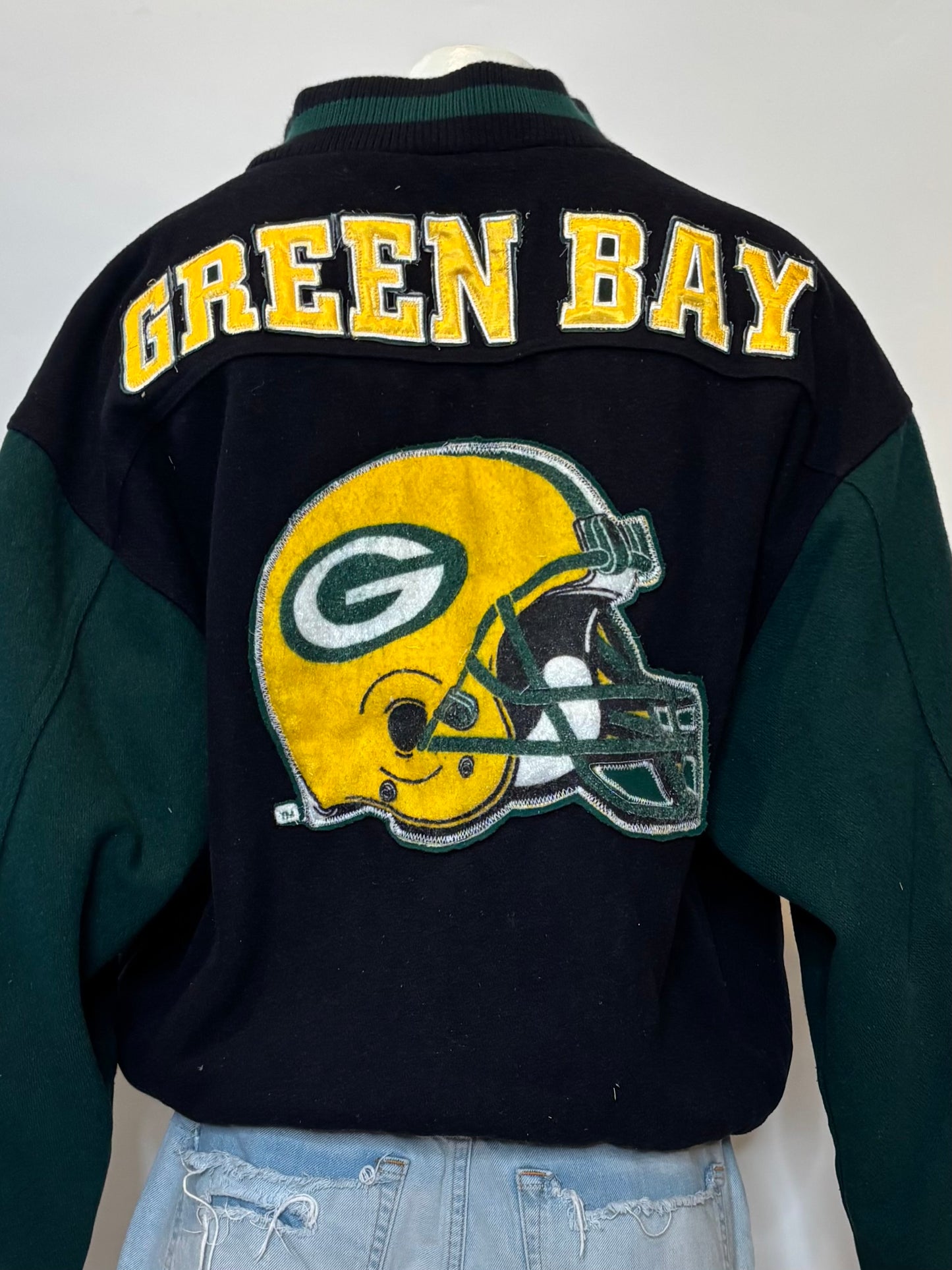 Vintage Game Day Wool Varsity Bomber Jacket