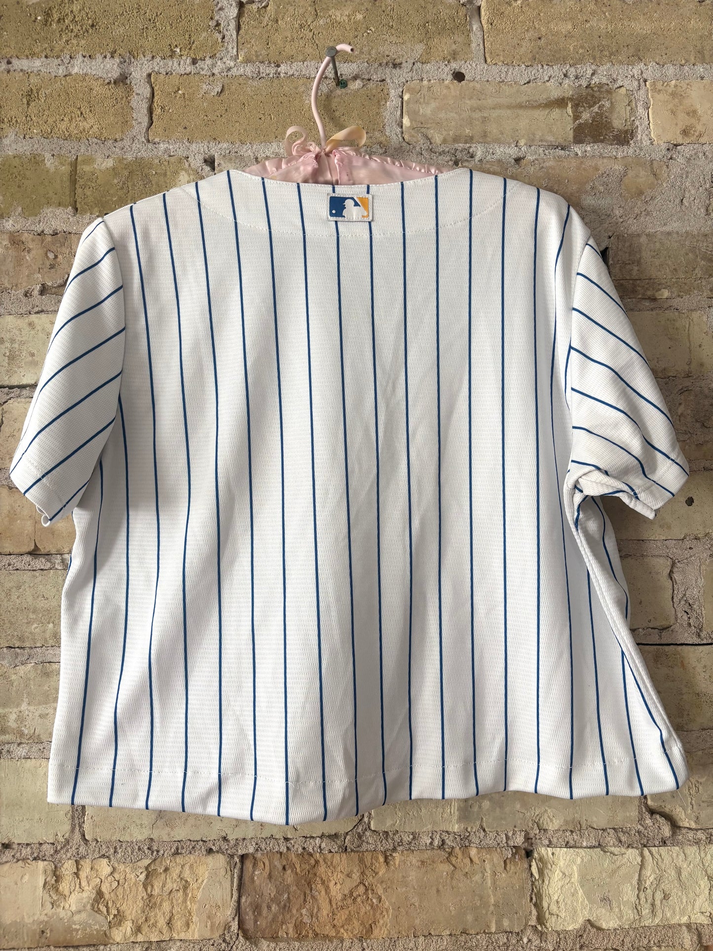 Milwaukee Brewers Retro Button up Striped Baseball Jersey